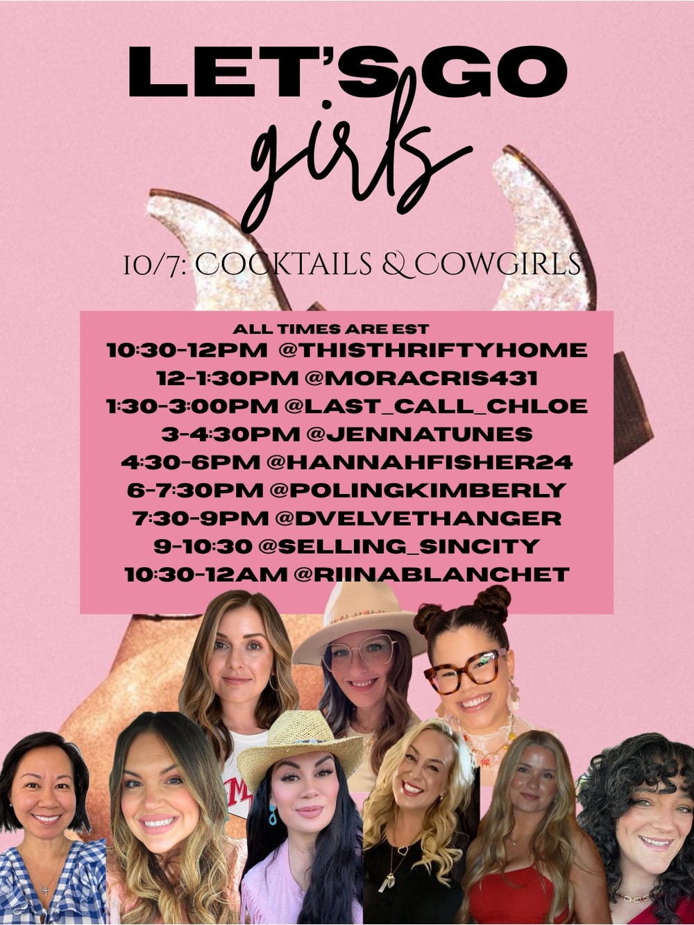 10/7: Let’s Go Girls Raid Train: Cocktails & Cowgirls💃 - Picture 1 of 4